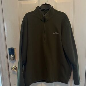Eddie Bauer Men's Olive Zip-Up Sweater